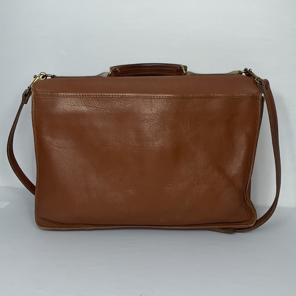 Vintage Jack Georges Diplomat British Brown leather Double Gusseted Briefcase - Picture 3 of 11